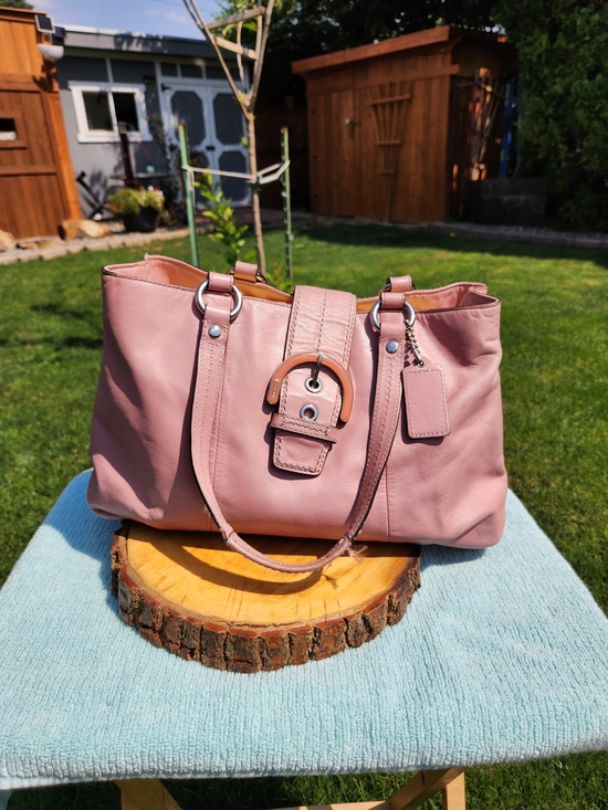 Coach Handbags - Coach Soho Leather East/West Tote In Pink